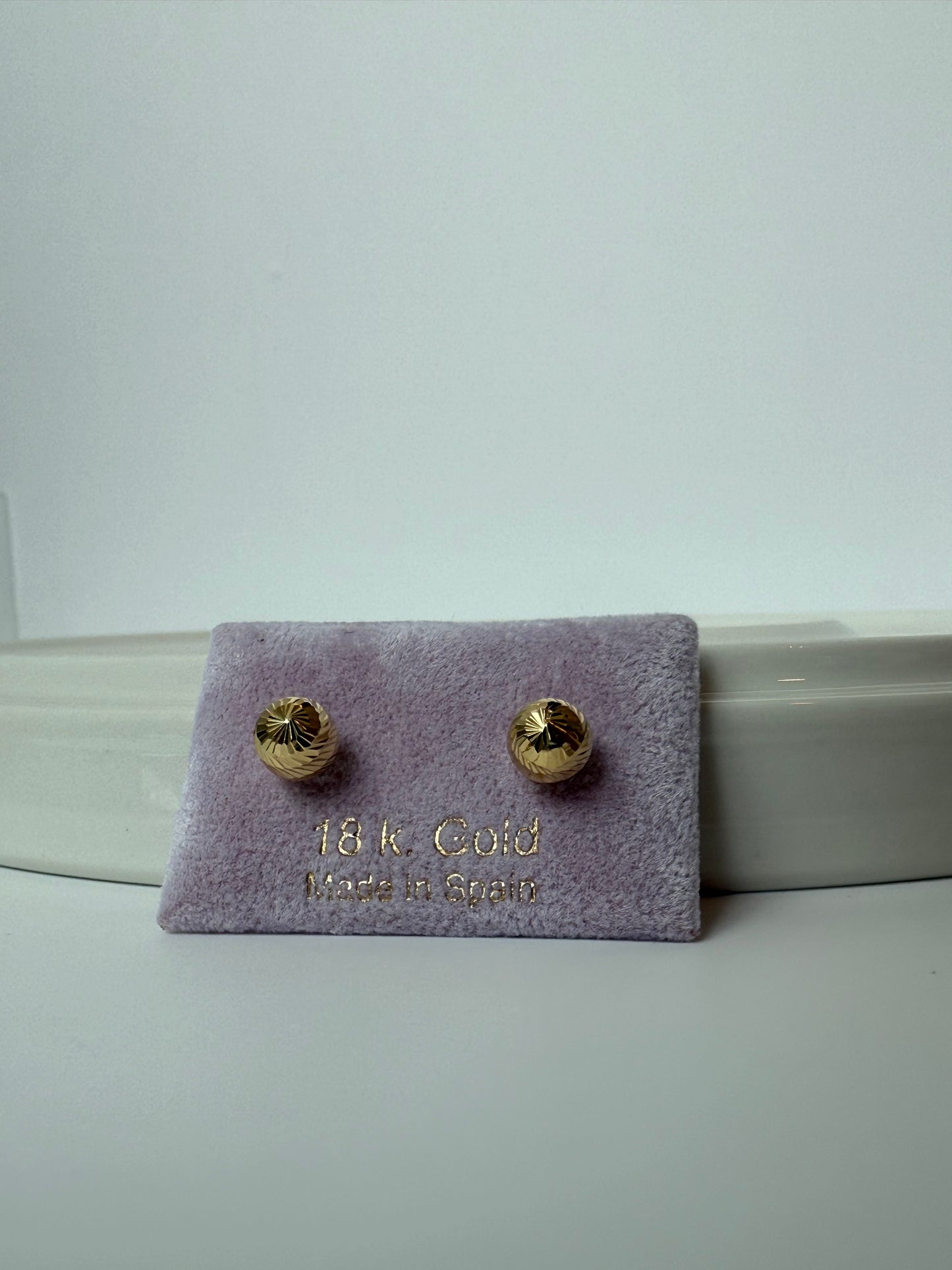 Zarcillos Balines 8mm diamantados