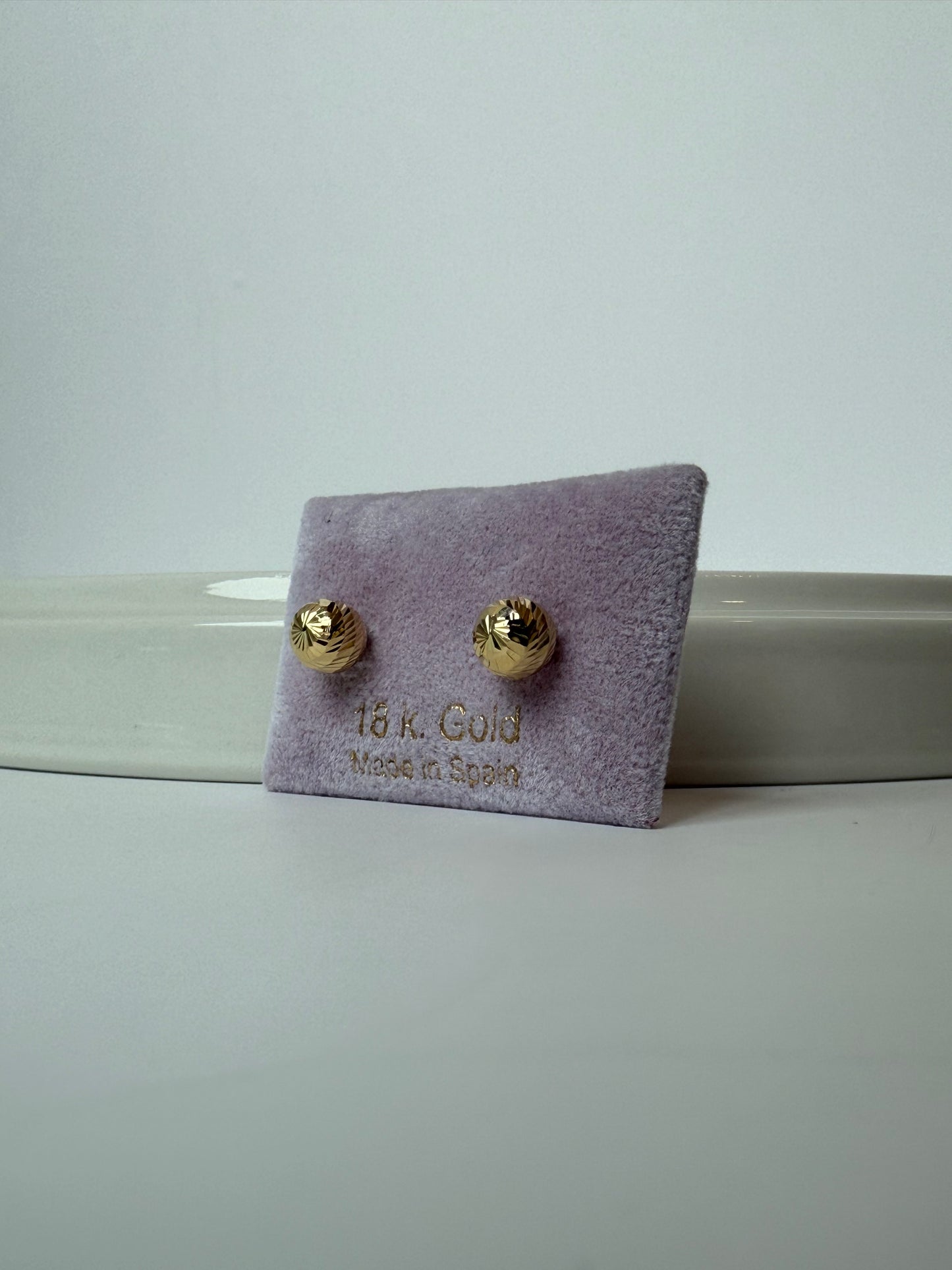 Zarcillos Balines 8mm diamantados