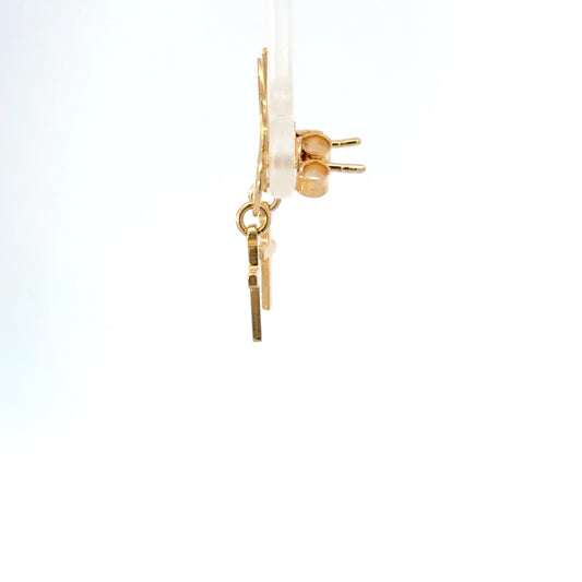 Zarcillos cruz pendant