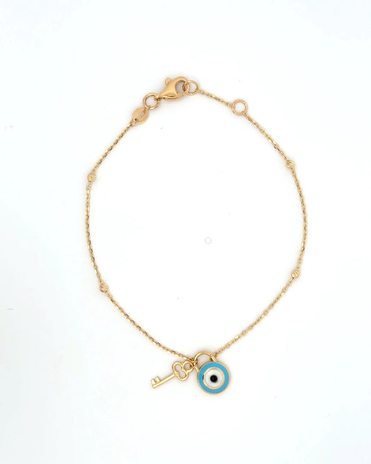 Esclava ojo turco locked azul