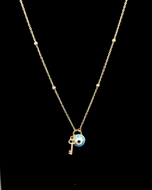 Cadena ojo turco azul