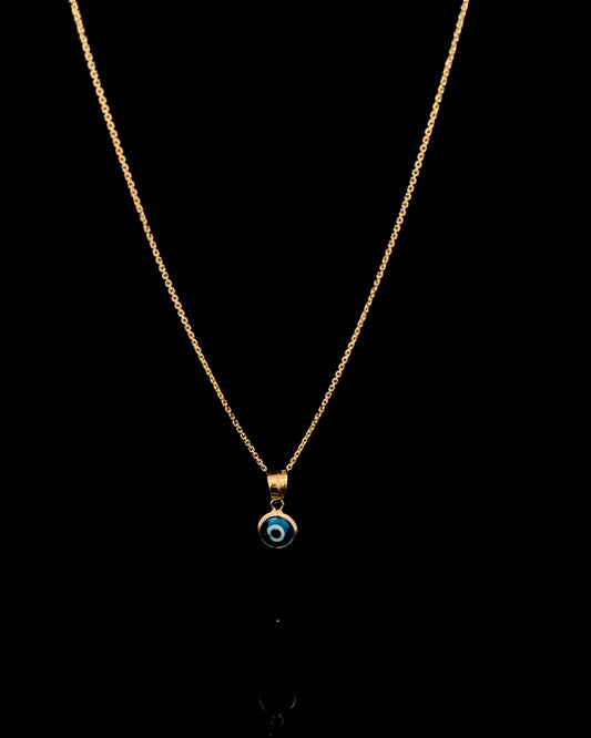 Cadena aro seguido ojo turco azul