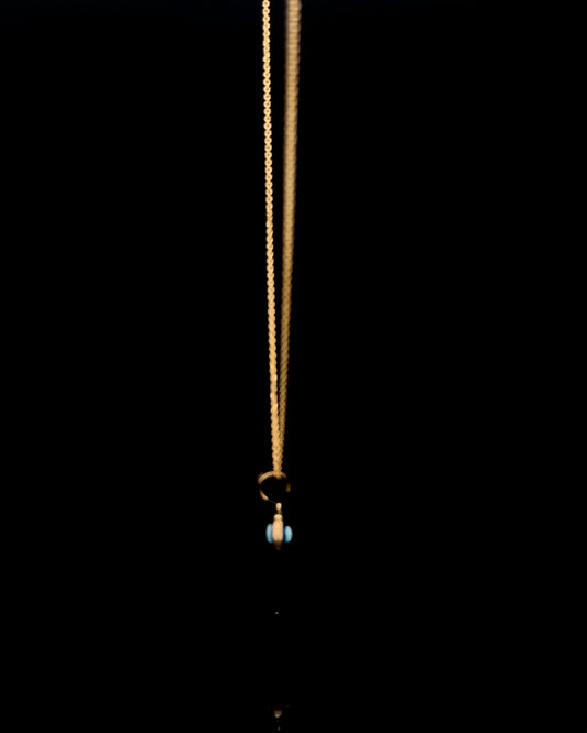 Cadena aro seguido ojo turco azul