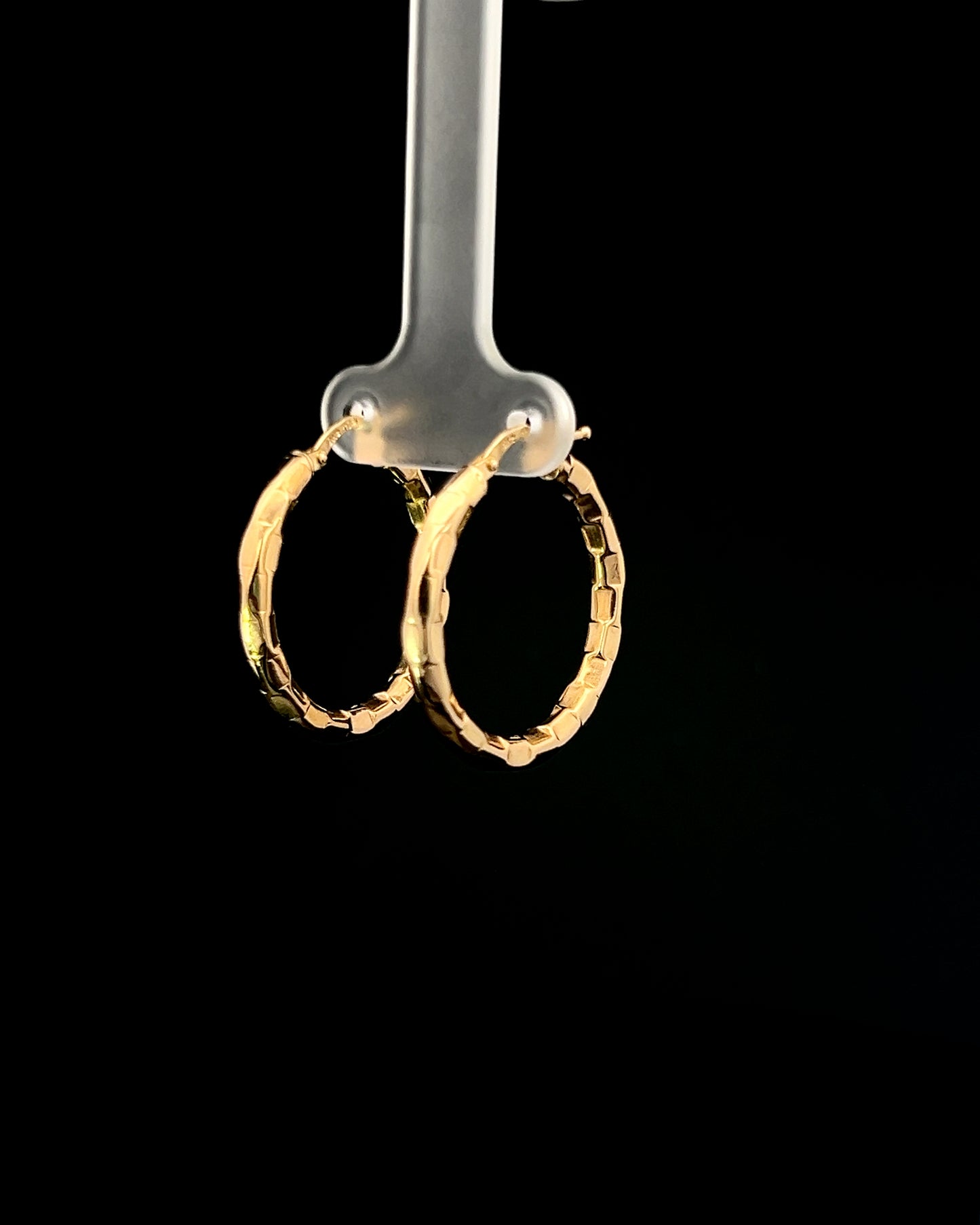 Argollas Diamond cut geométrico