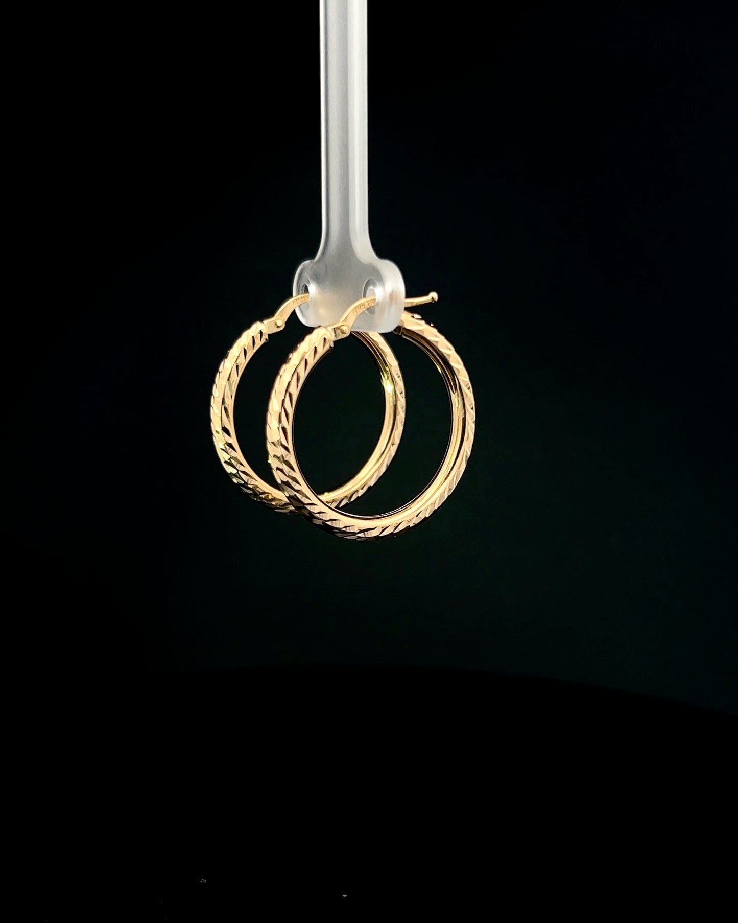 Argollas Diamond cut lineal