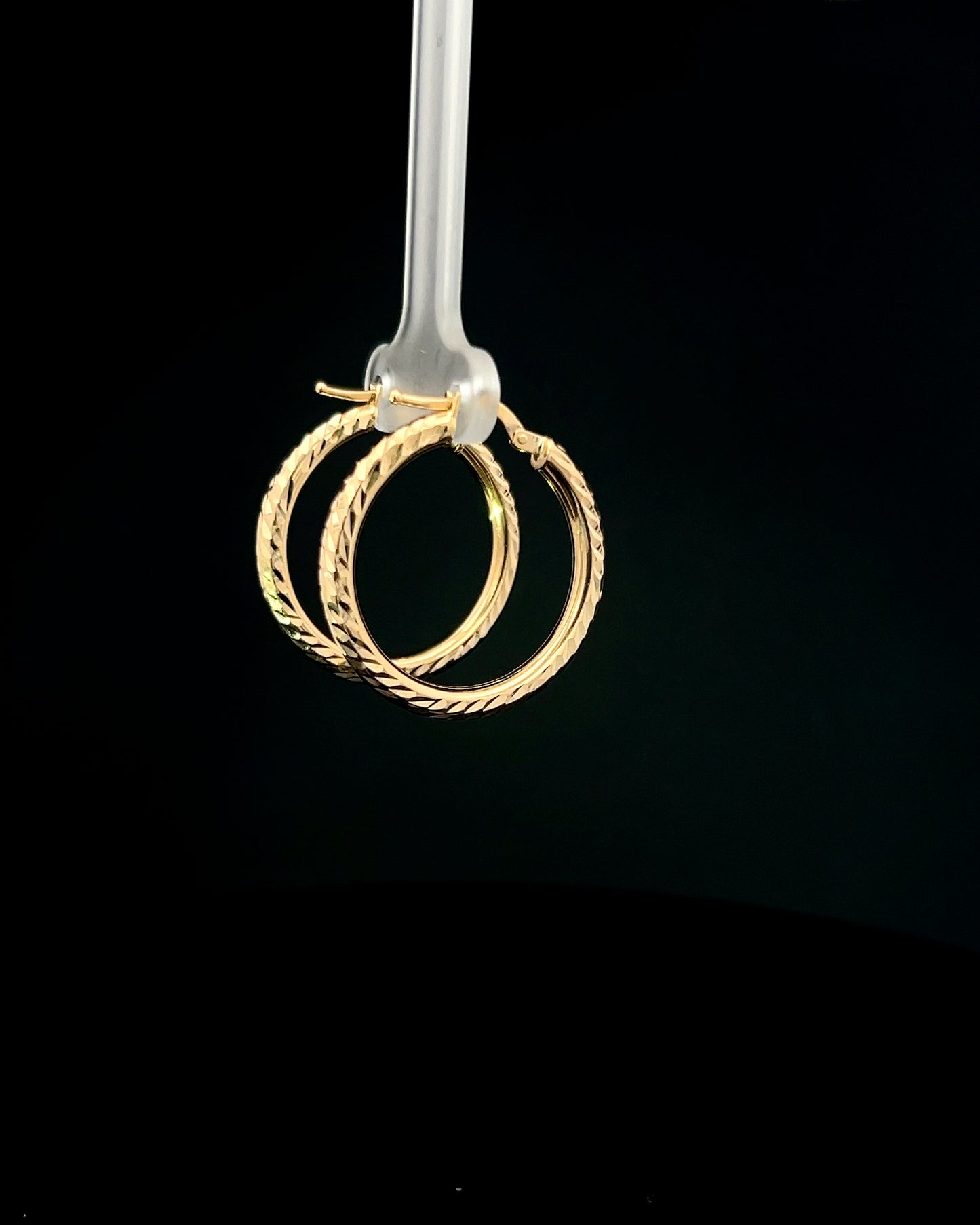 Argollas Diamond cut lineal