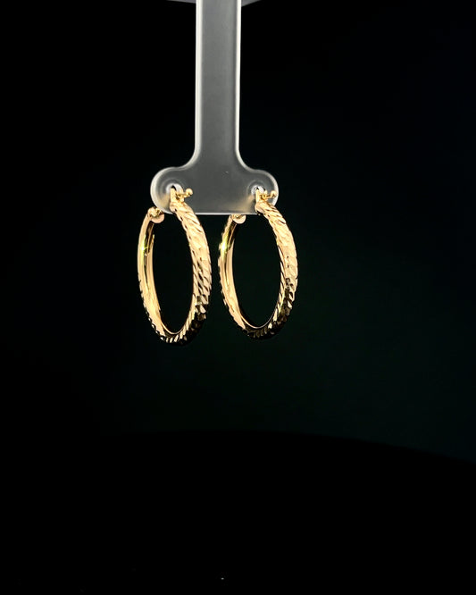 Argollas Diamond cut lineal