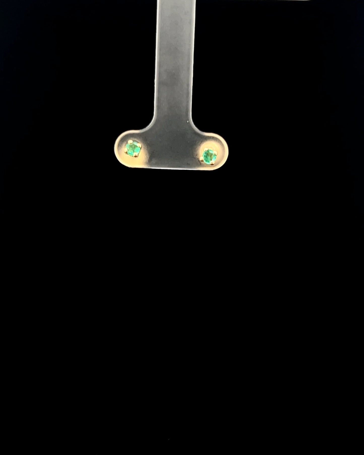 Zarcillos punto esmeralda