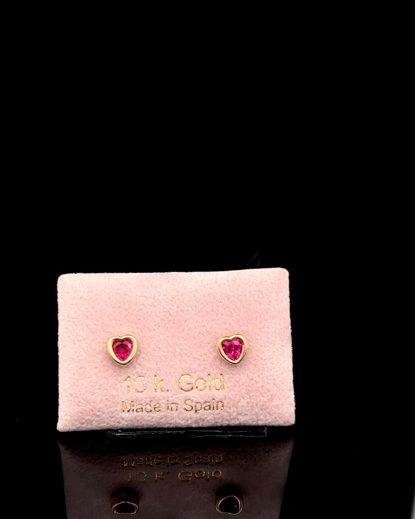 Zarcillos Fucsia corazón