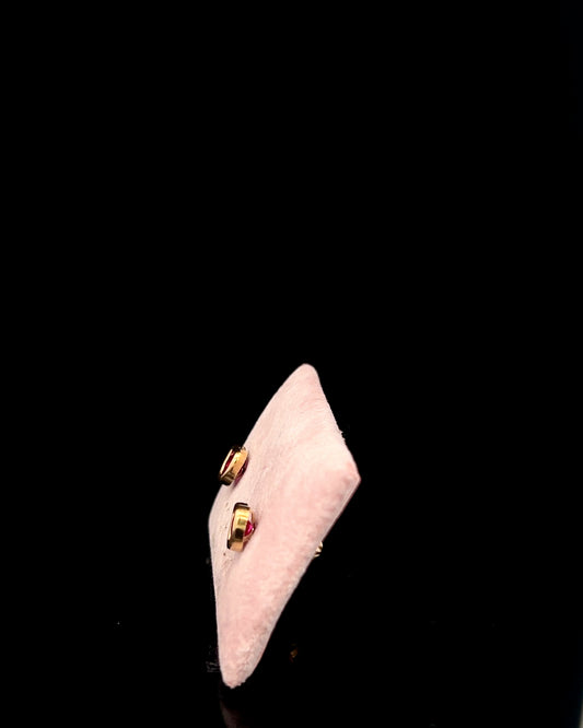 Zarcillos Fucsia corazón