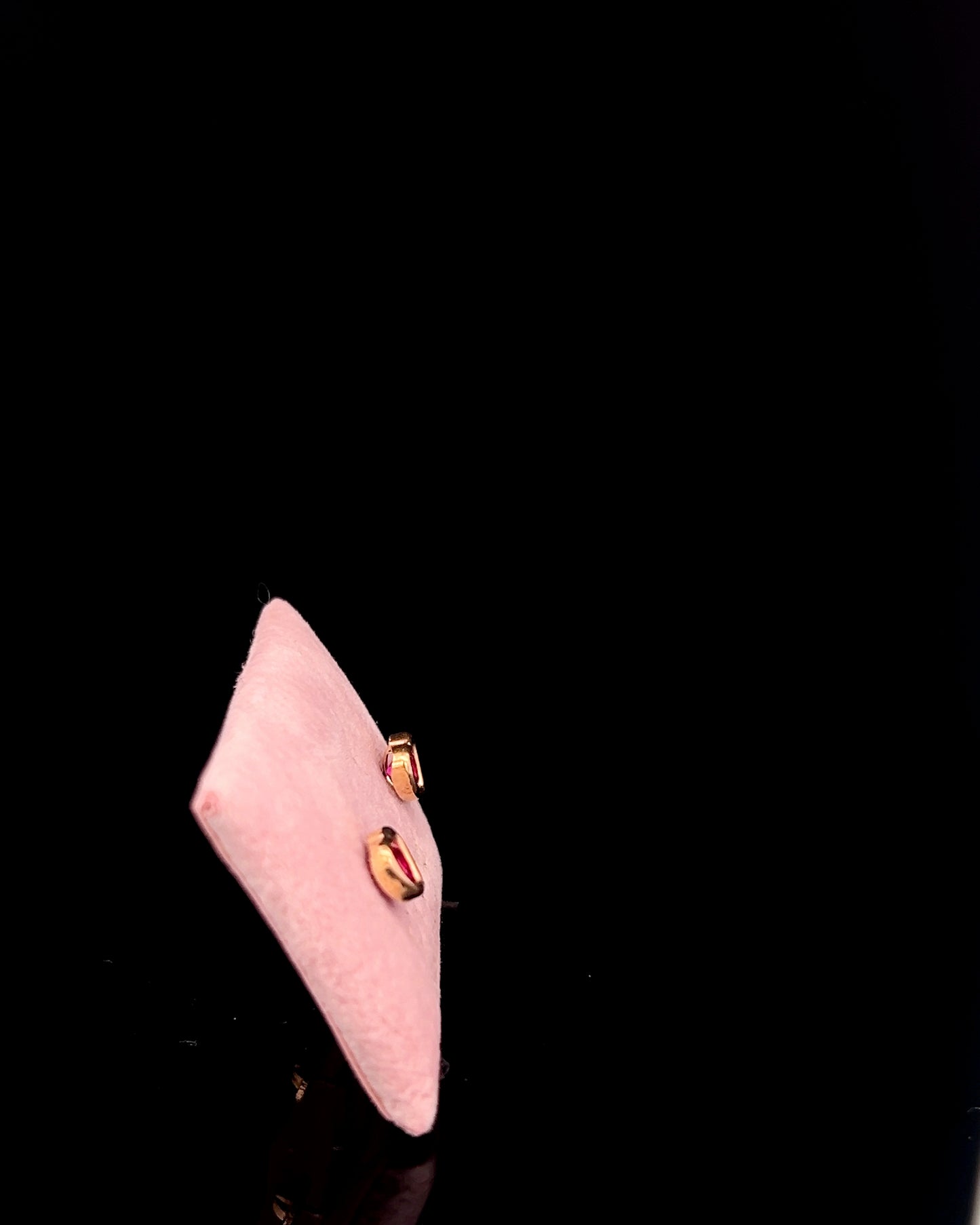 Zarcillos Fucsia corazón