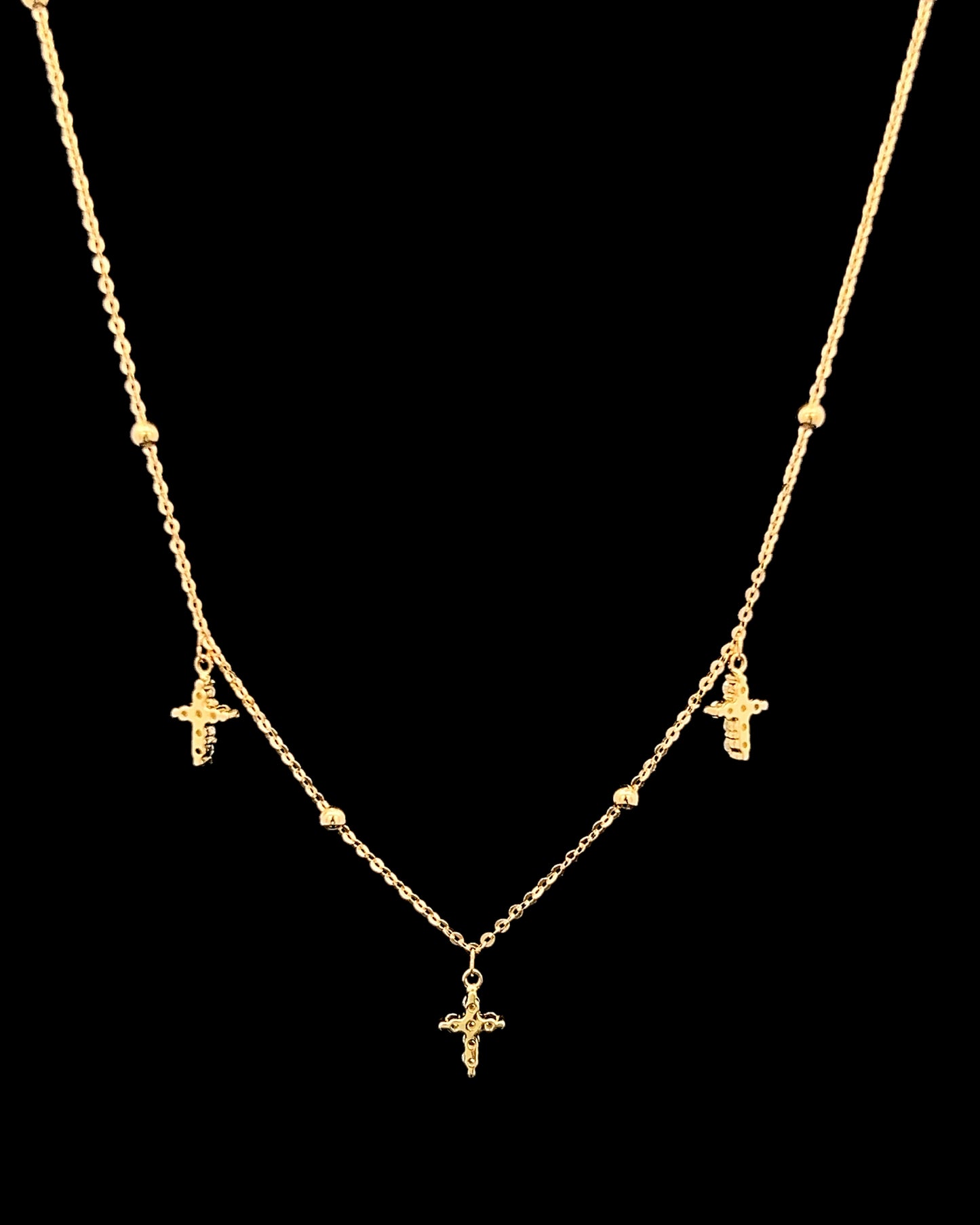 Cadena 3 cruces 45cm