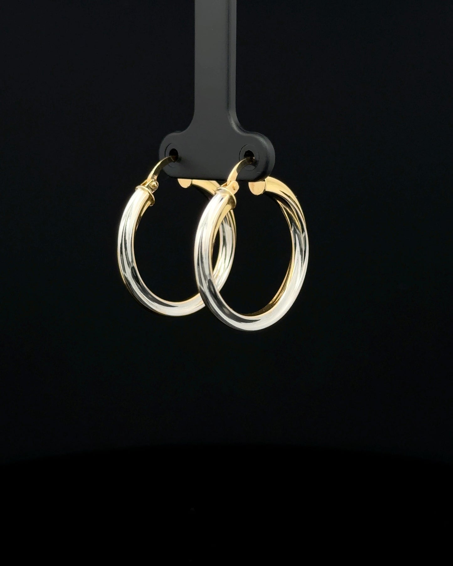 Argollas soft entorche dos tonos