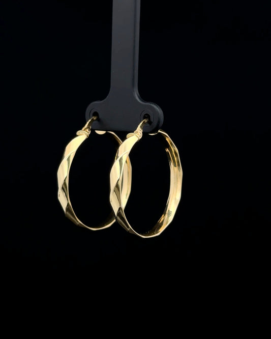 Argollas semi diamantadas