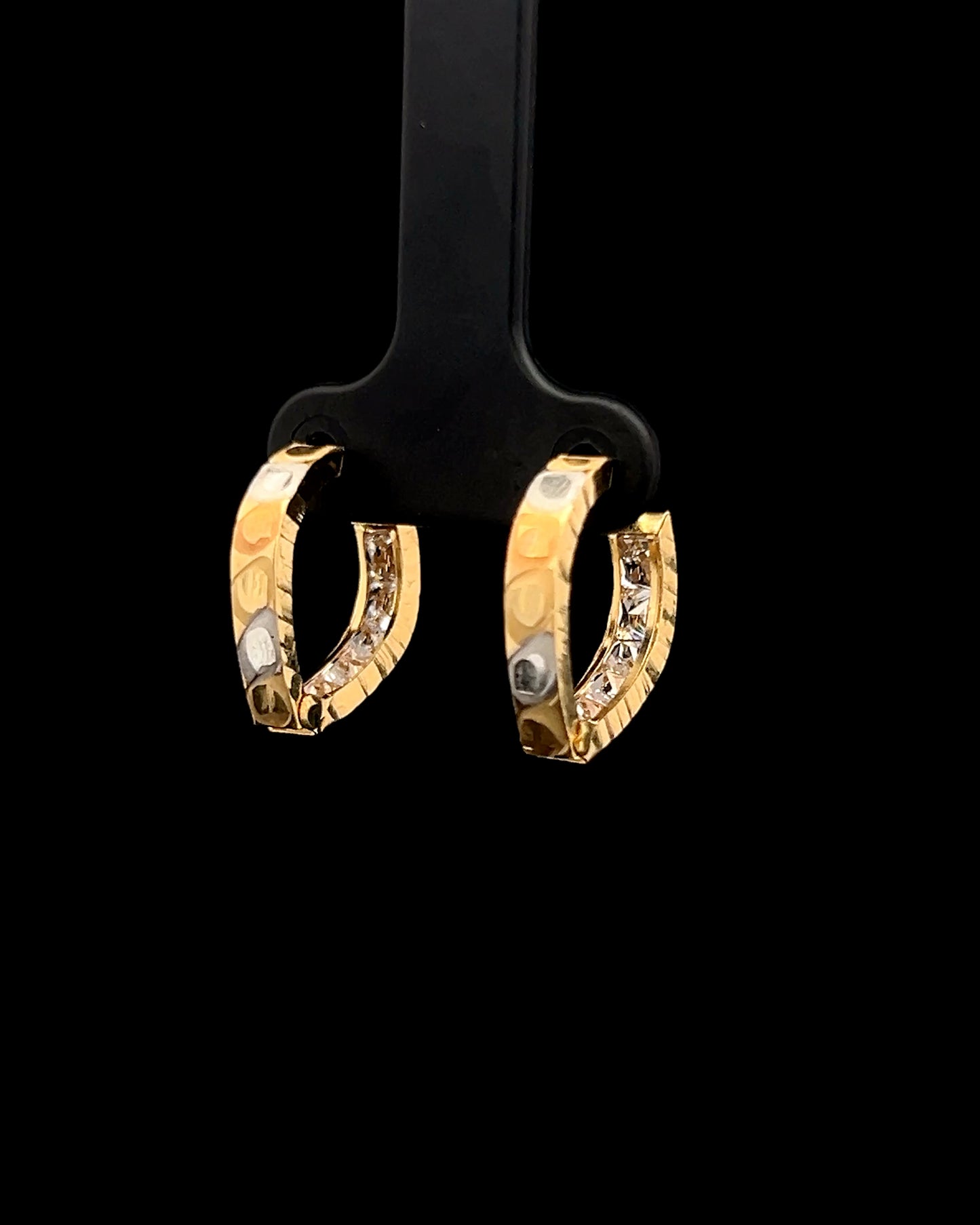 Argollas corazón 3 tonos