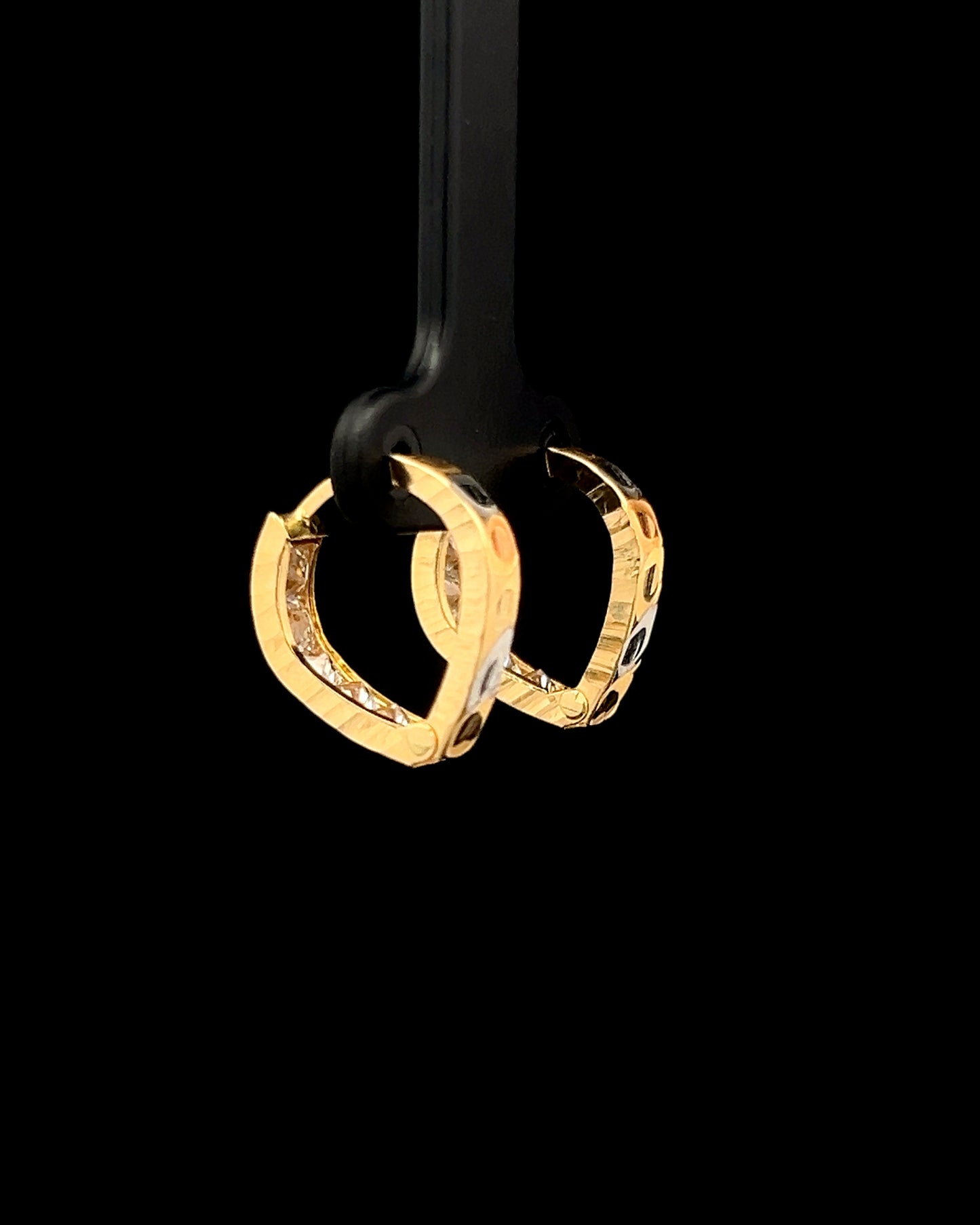 Argollas corazón 3 tonos