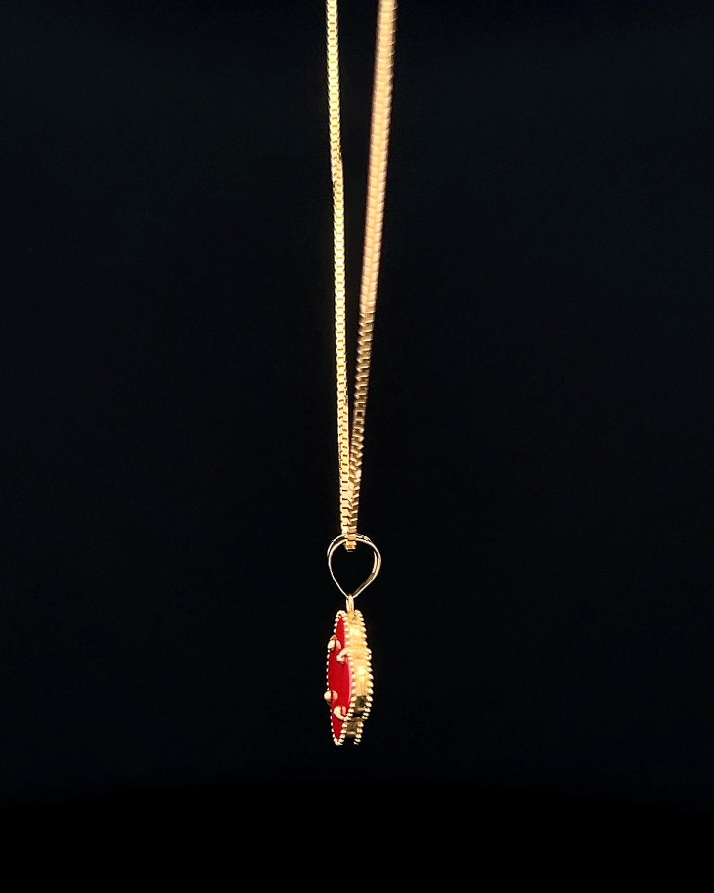 Cadena veneciana clover rojo 45cm