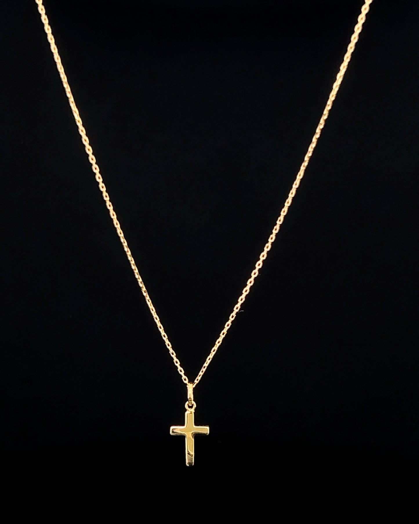 Cadena de bebé cruz brillante 30cm