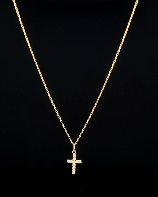 Cadena de bebé cruz brillante 30cm