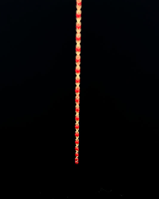 Cadena mostacilla roja 45cm
