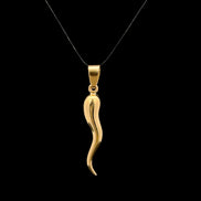 Dije cornicello dorado XL