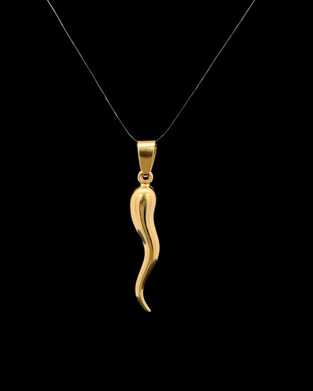 Dije cornicello dorado XL