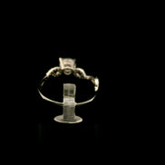 Anillo solitario blanco #8