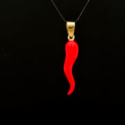 Dije cornicello rojo XL