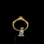 Anillo solitario azul 9