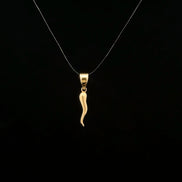 Dije cornicello dorado mini