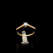 Anillo solitario azul 9