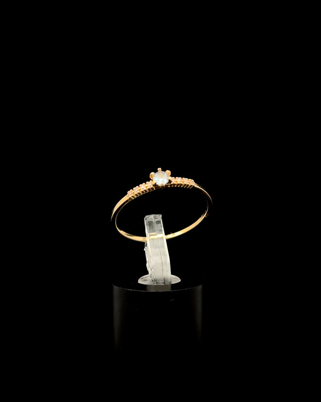 Anillo solitario azul 8.5