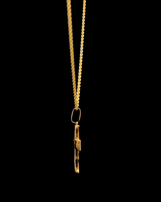 Cadena Cruz cordón 60cm