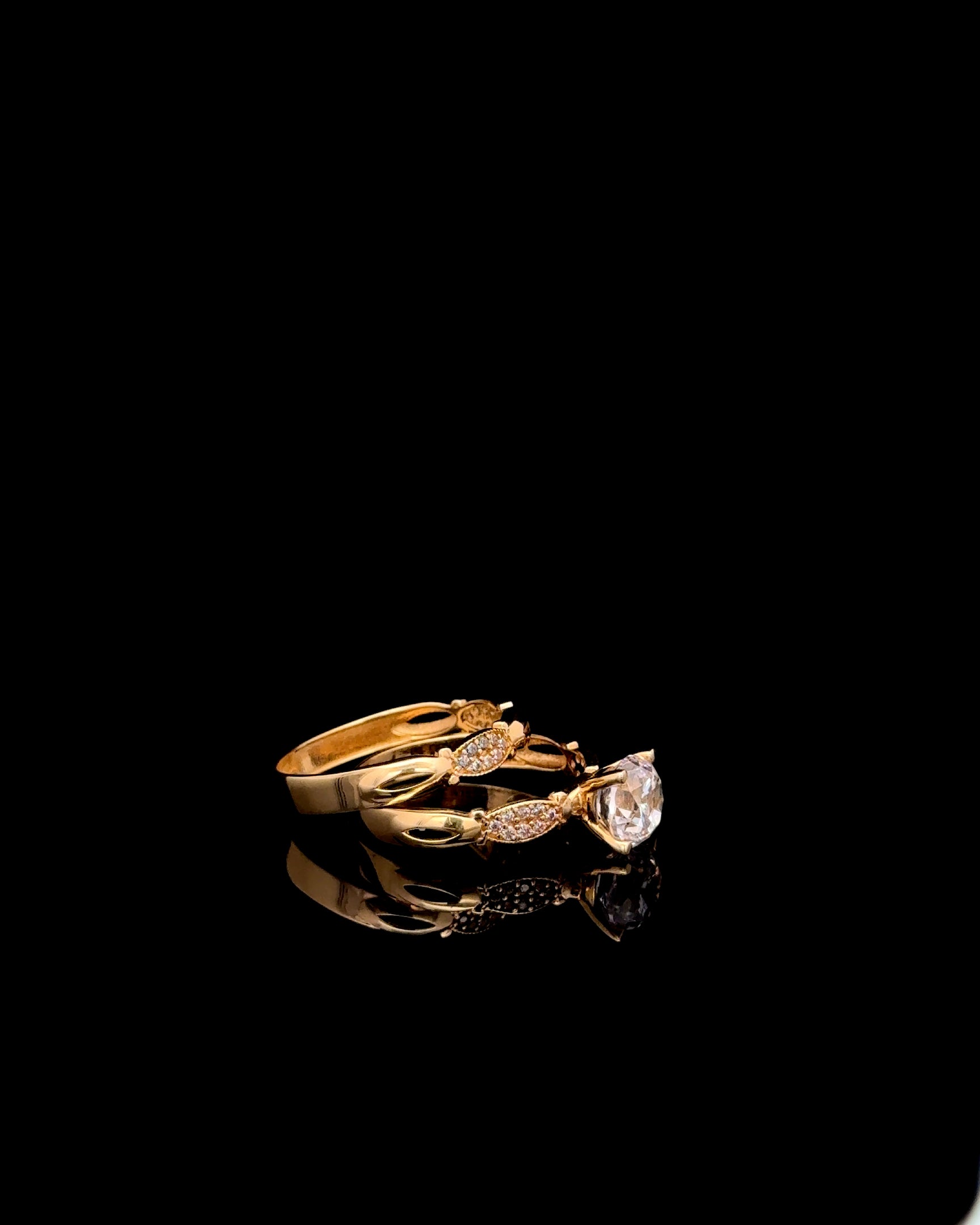 Anillo solitario set #8