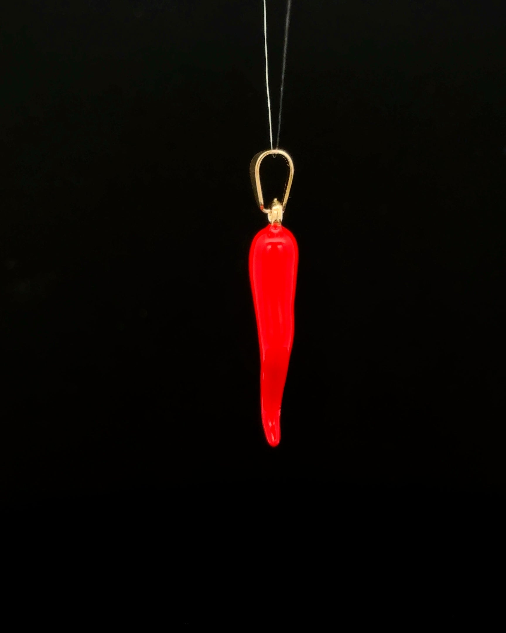 Dije cornicello rojo XL