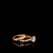 Anillo solitario set punto #8