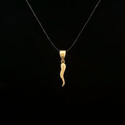 Dije cornicello dorado mini