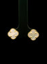 Zarcillos clover blancos