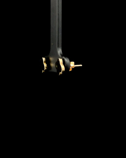 Zarcillos trébol dorado
