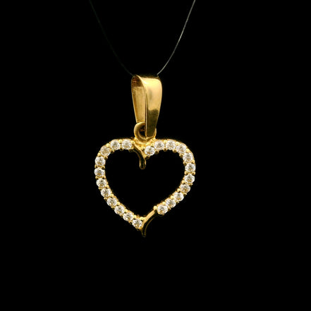 Dije corazón brillante