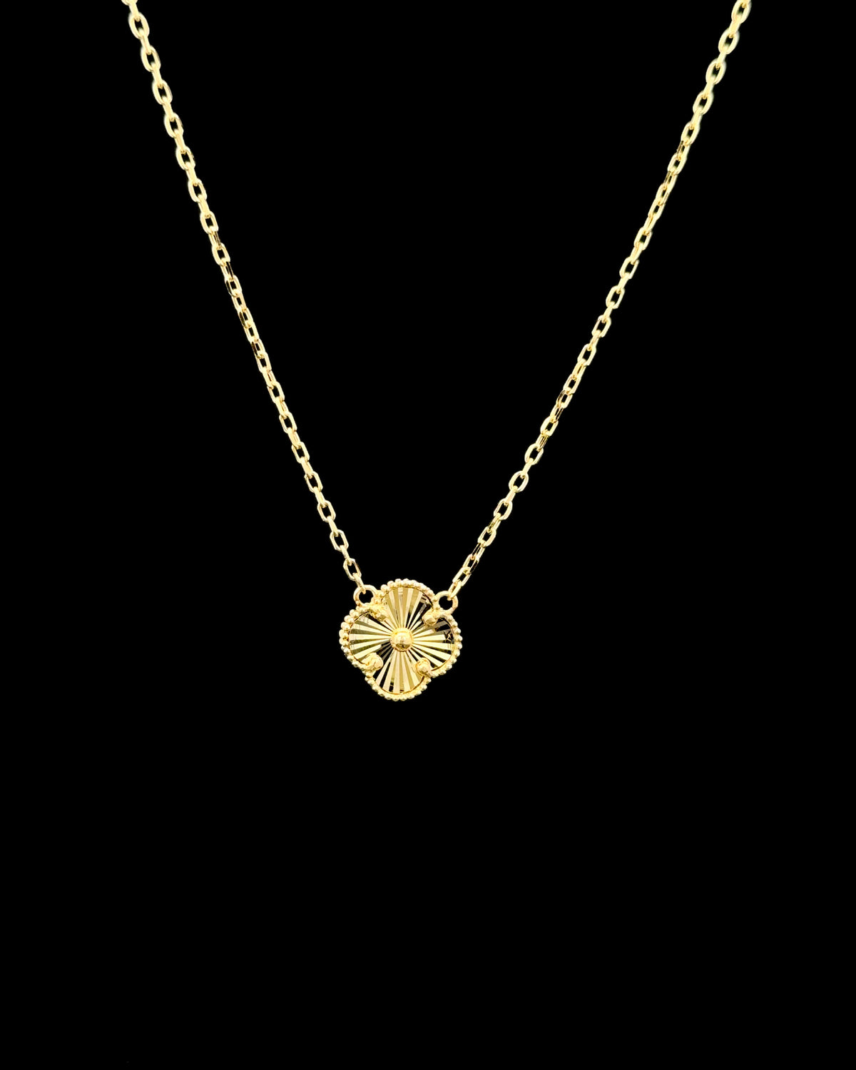 Cadena trébol dorado 45cm