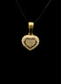Dije corazón brillante solitario