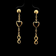 Zarcillos love pendant