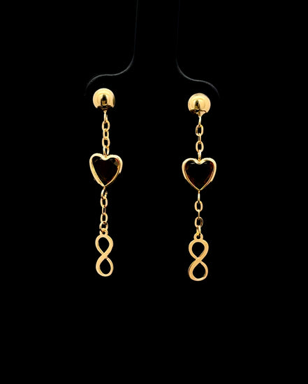 Zarcillos love pendant