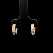 Argollas huggie purple
