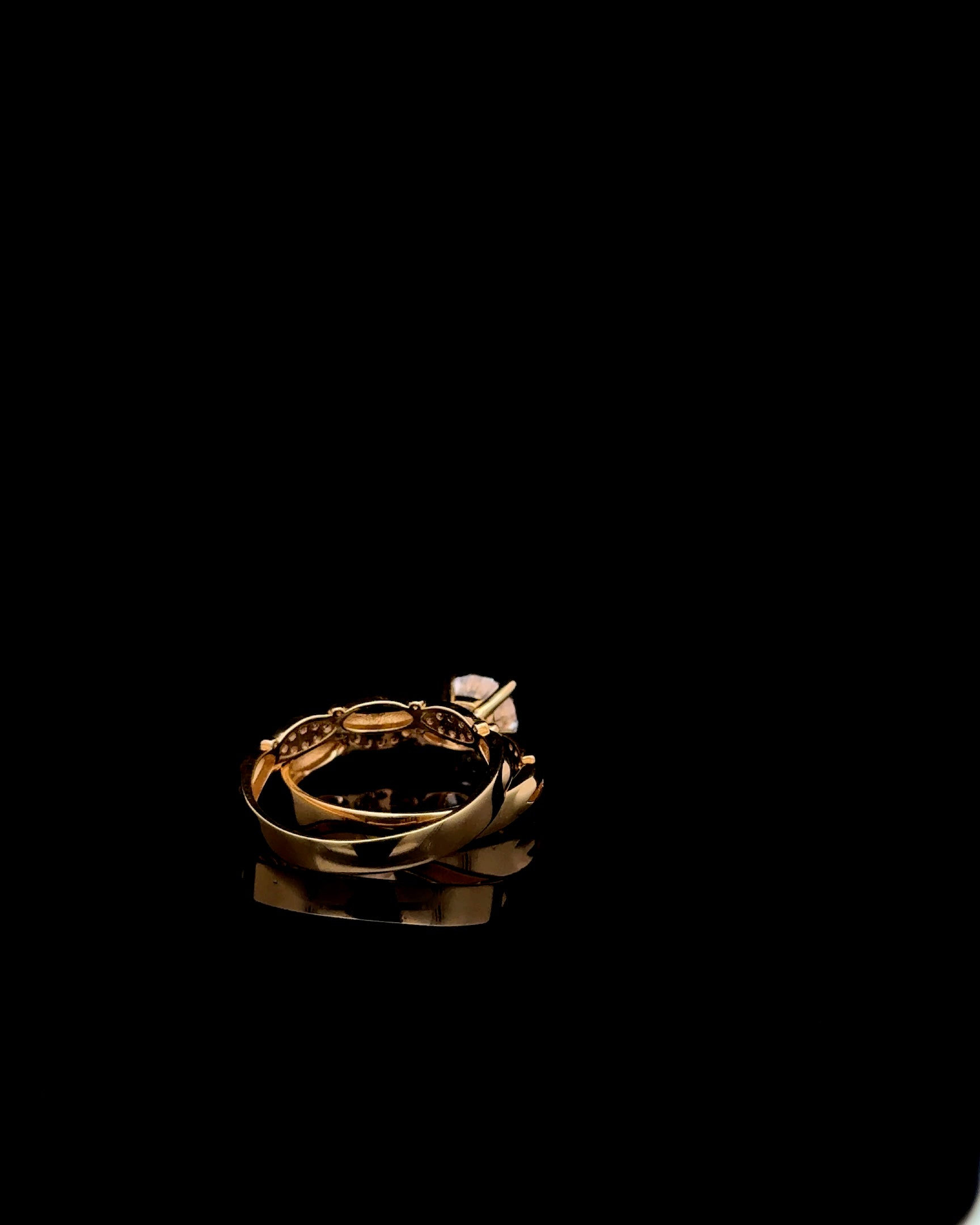 Anillo solitario set #8