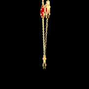 Cadena clover roja 45cm