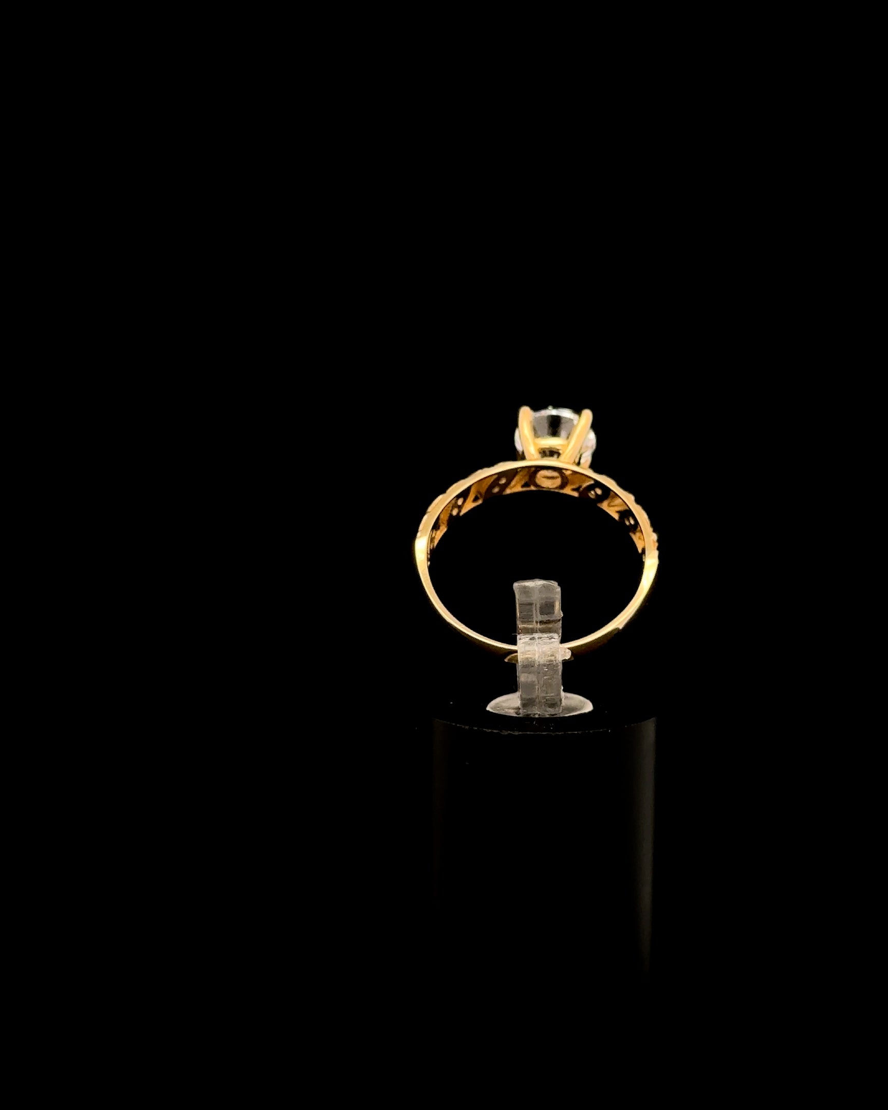 Anillo solitario bubble #8