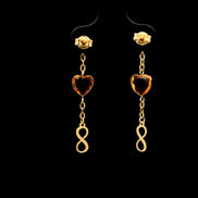 Zarcillos love pendant