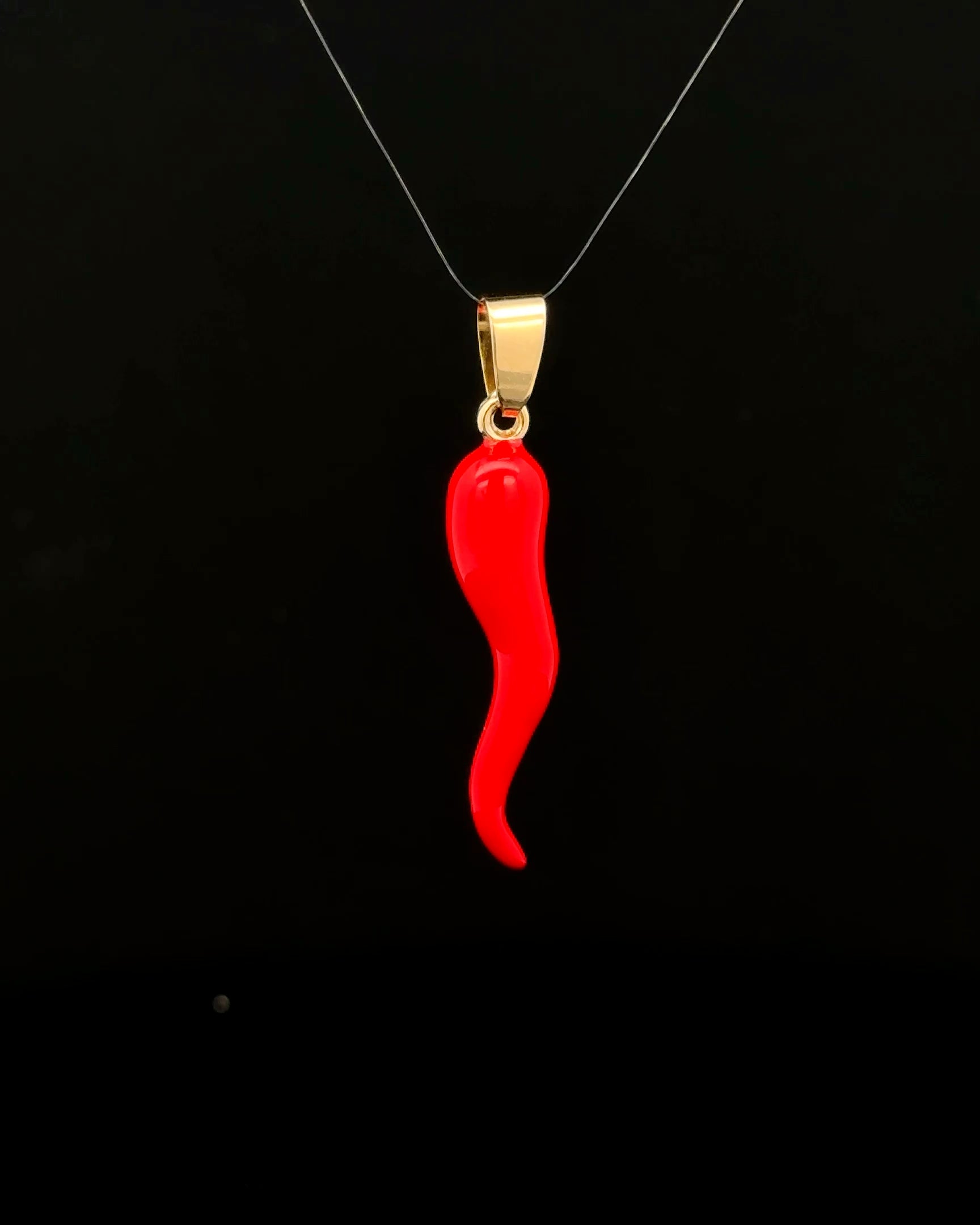 Dije cornicello rojo XL